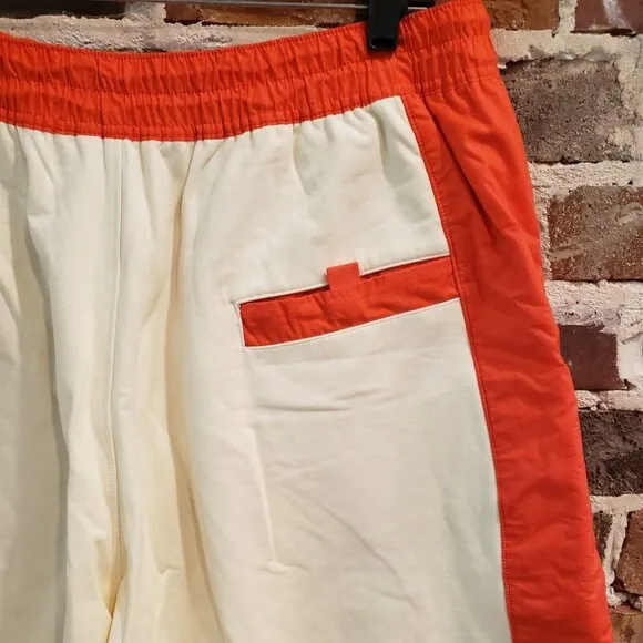 adidas Y-3 Yohji Yamamoto Men’s Lrg Stretch Terry Shorts Off White/Orange HZ8815