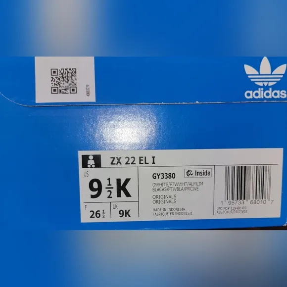 Adidas ZX 22 Boost 'Sand Yellow Tint' shoes; unisex toddler size 9.5K