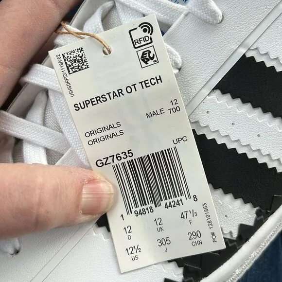 Adidas Men’s Superstar Ot-Tech size 121/2.