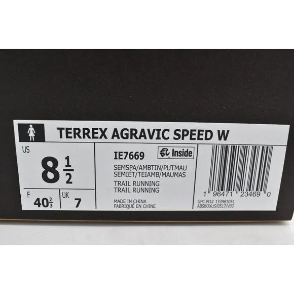 Adidas Women Size 8.5 Terrex Agravic Speed Semi Spark Trail Running Shoes