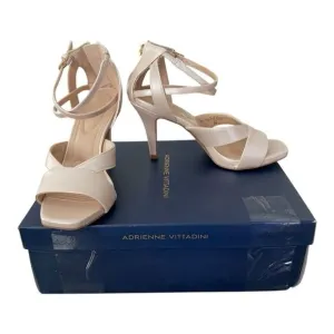 Adrienne Vittadini Xalt Pearlized Light Pink Heeled Sandals Women’s Size 6 M
