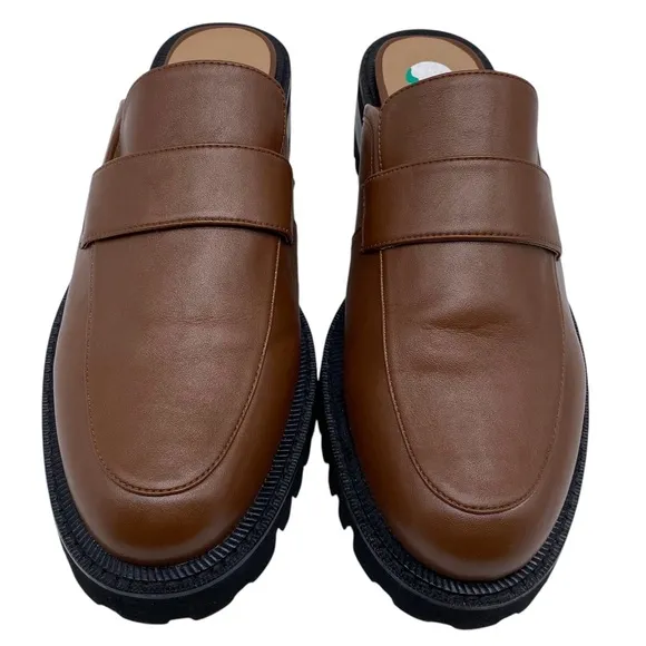 Aerosoles Womens Shoes Reba Loafer Mules Sz 12 Brown Comfortable Slip On Chunky