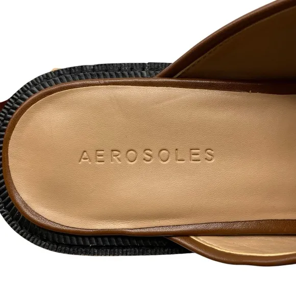 Aerosoles Womens Shoes Reba Loafer Mules Sz 12 Brown Comfortable Slip On Chunky