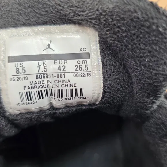 Air Jordan 12 Retro Winterized Triple Black Size 8.5 BQ6851-001 Men’s Shoes Rare