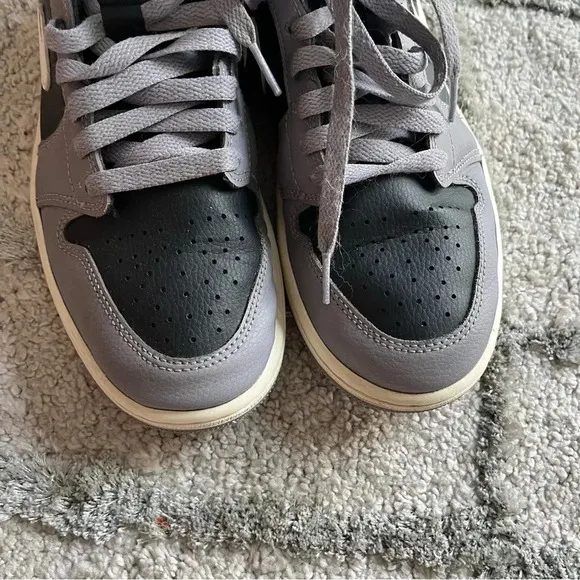 Air Jordan sneakers  1 Mid Cement Grey black white shoes women’s 8.5