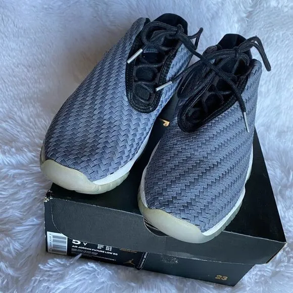 Air Jordan Future Low BG Cool Grey Retro Shoes Sneakers &amp; Box Sz 5Y Womens Sz 6