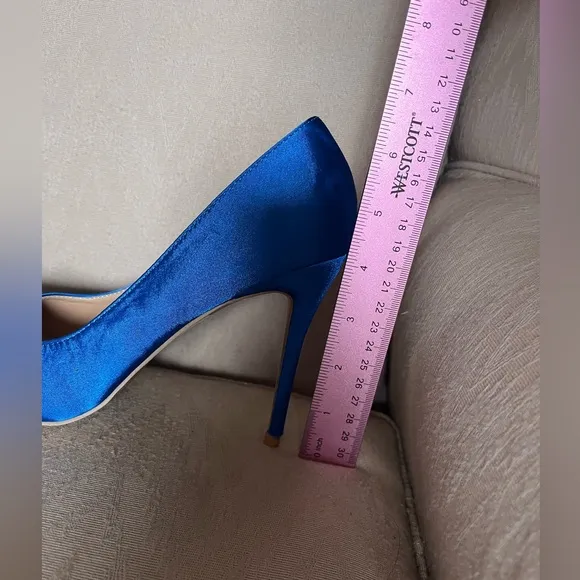 ALBA Satin Royal Blue Stiletto High Heel Women’s Shoes Sz 7 EUC