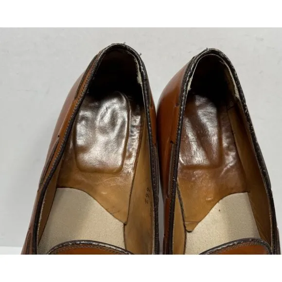 Alden New England Tassel Loafer Burnish Tan Calfskin Shoes 662 Men's 9.5 Shoes