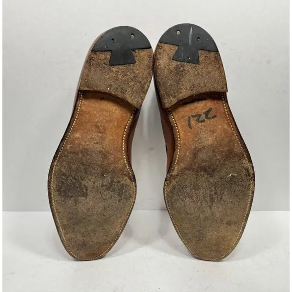 Alden New England Tassel Loafer Burnish Tan Calfskin Shoes 662 Men's 9.5 Shoes