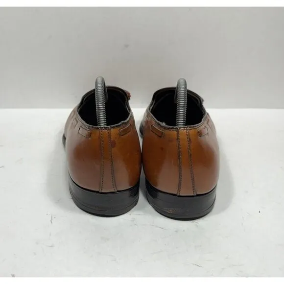 Alden New England Tassel Loafer Burnish Tan Calfskin Shoes 662 Men's 9.5 Shoes