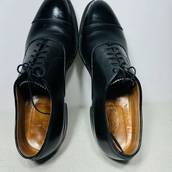 ALDEN 907 Men’s Straight Tip Balmoral Black Calfskin Shoes Size 10AAAA/AA