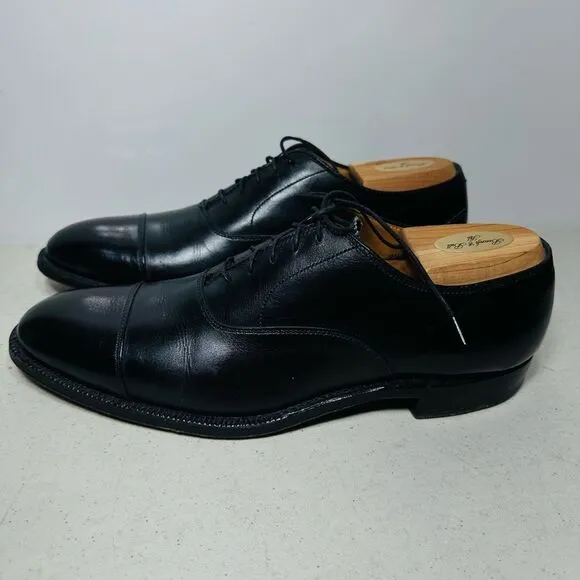 ALDEN 907 Men’s Straight Tip Balmoral Black Calfskin Shoes Size 10AAAA/AA