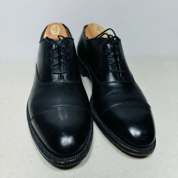 ALDEN 907 Men’s Straight Tip Balmoral Black Calfskin Shoes Size 10AAAA/AA