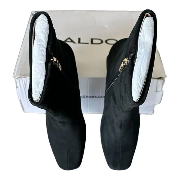 Aldo Marcella Ankle Boot Block Heel Black Women’s Size 8.5