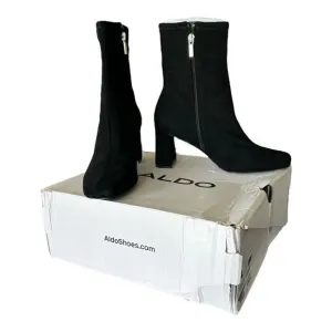 Aldo Marcella Ankle Boot Block Heel Black Women’s Size 8.5