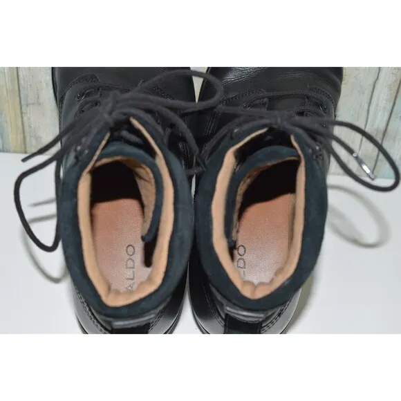 Aldo Men's Black Lace Up Combat Boots Size 9