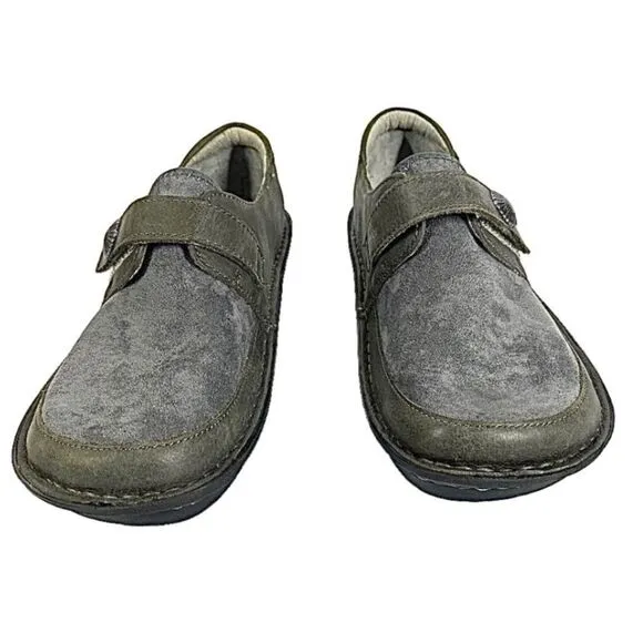 ALEGRIA Women’s Brenna Gray Suede Leather Loafer Size EU 37 US 6.5 New