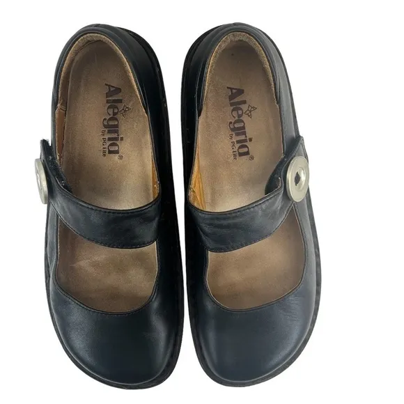 Alegria Women’s Paloma Black Mary Jane Clog Shoes