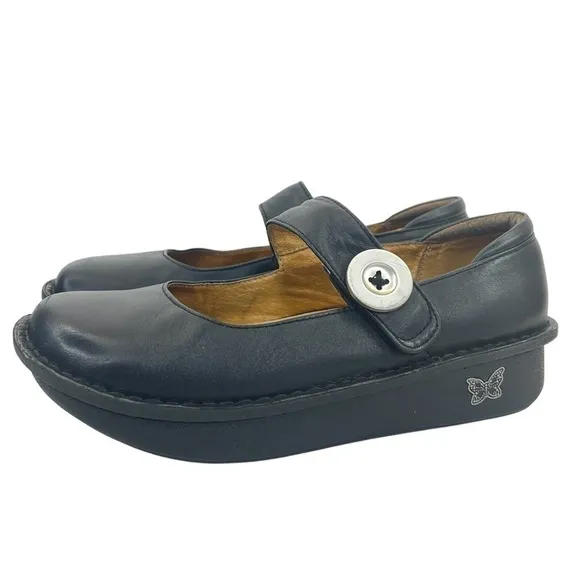 Alegria Women’s Paloma Black Mary Jane Clog Shoes