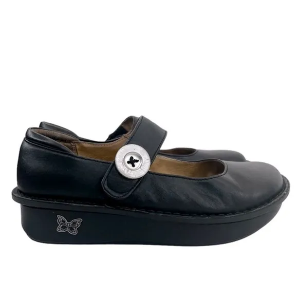 Alegria Women’s Paloma Black Mary Jane Clog Shoes