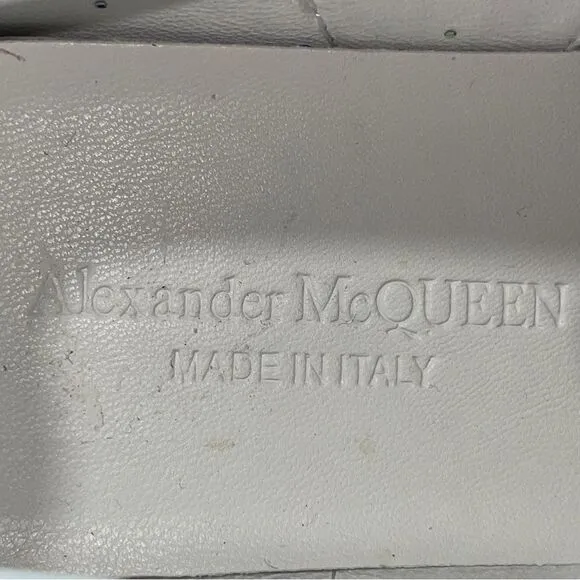 Alexander McQueen Women’s 7 US 37 EU Glitter Oversized Leather Sneakers Shoes