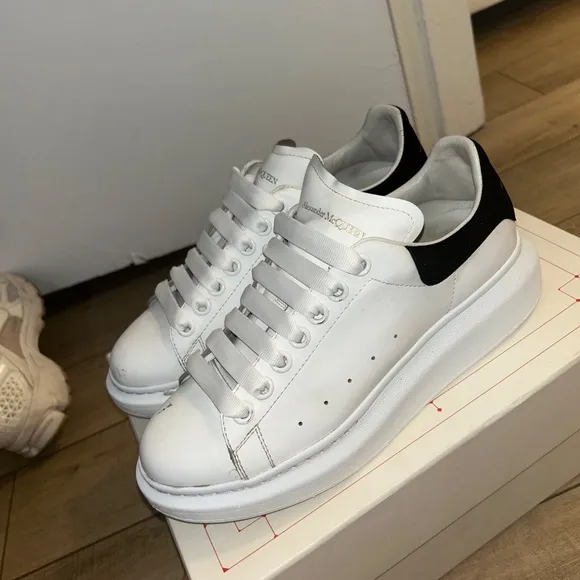 Alexander McQueen Women’s Oversized Suede Heel Detail Sneakers
