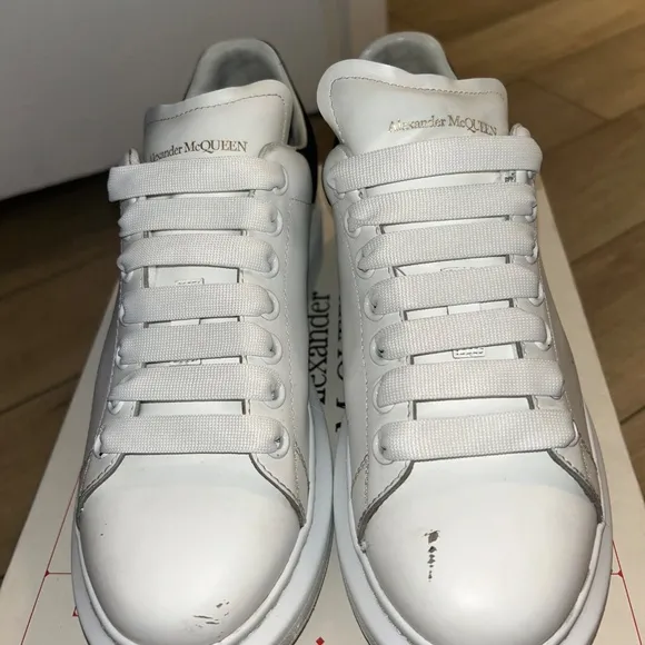 Alexander McQueen Women’s Oversized Suede Heel Detail Sneakers