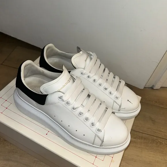 Alexander McQueen Women’s Oversized Suede Heel Detail Sneakers