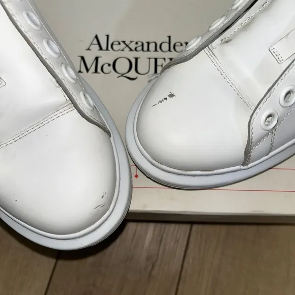 Alexander McQueen Women’s Oversized Suede Heel Detail Sneakers