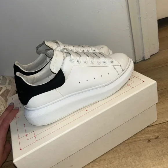 Alexander McQueen Women’s Oversized Suede Heel Detail Sneakers
