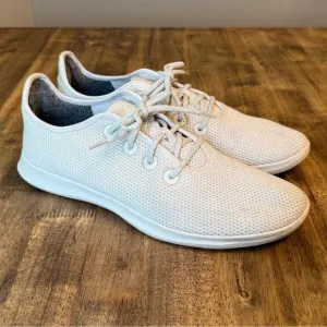 Allbirds Men’s TR Tree Runners Neutral Lace Up Knit Sneaker Shoe Cream Size 14