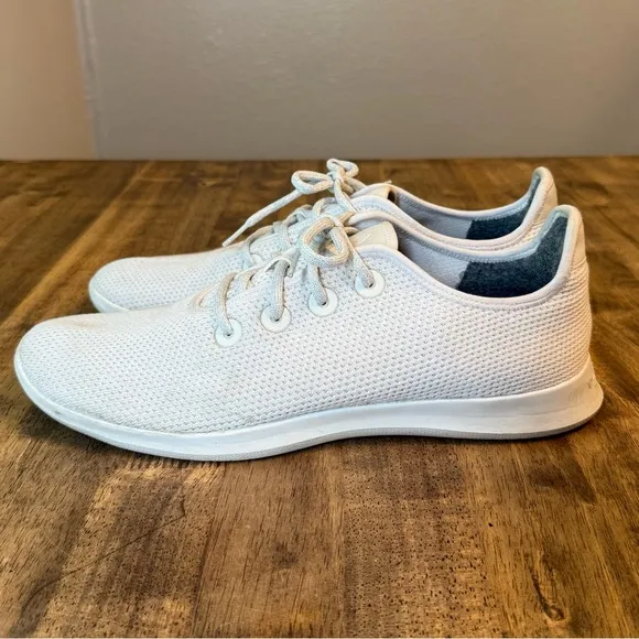Allbirds Men’s TR Tree Runners Neutral Lace Up Knit Sneaker Shoe Cream Size 14