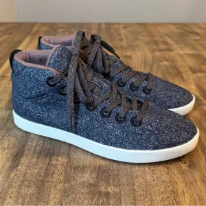 Allbirds Women’s Merino Wool Piper Mid Lace Up Sneaker Matterhorn Blue Size 9