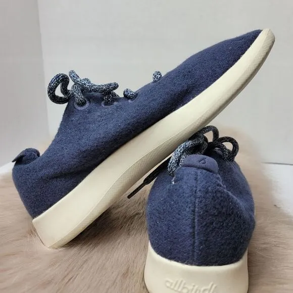 Allbirds Wool Runners Women’s Dark Navy Merino Wool Lace-up Shoes Size 6