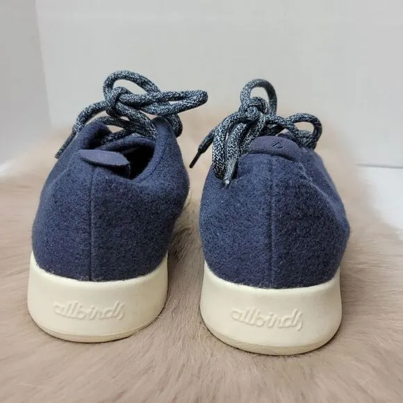 Allbirds Wool Runners Women’s Dark Navy Merino Wool Lace-up Shoes Size 6