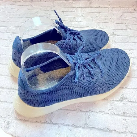 Allbirds Blue Lace Up Men’s Tree Runners MeshComfort Athletic Sneakers Shoes 8