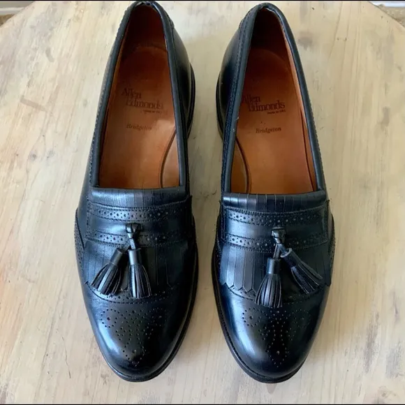 Allen Edmonds Black Kilti Tassel Loafer, Sz 10 D