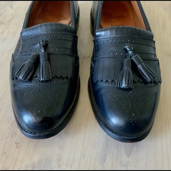 Allen Edmonds Black Kilti Tassel Loafer, Sz 10 D