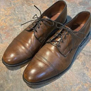 Allen Edmonds Lexington Brown Leather Captoe Derby Loafers Sz 9