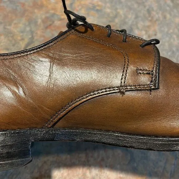 Allen Edmonds Lexington Brown Leather Captoe Derby Loafers Sz 9