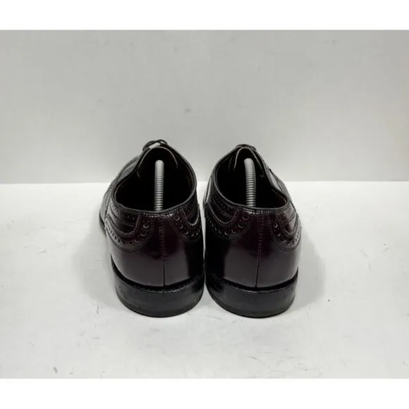 Allen Edmonds McAllister Wingtip Burgundy Oxford Shoes Brogue 6275 Mens Sz 10 3E