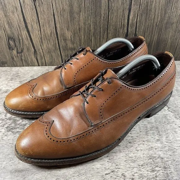 Allen Edmonds Richmond Walnut Brown Wingtip Longwing Shoes Men’s Size 12 D