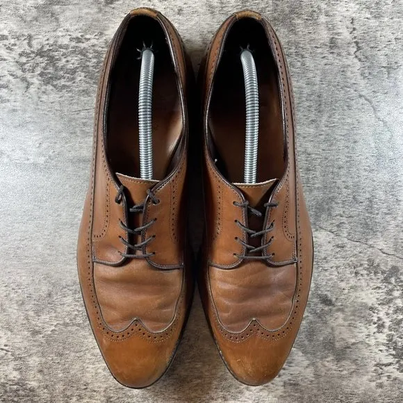 Allen Edmonds Richmond Walnut Brown Wingtip Longwing Shoes Men’s Size 12 D