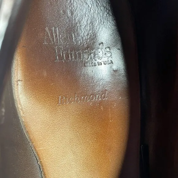 Allen Edmonds Richmond Walnut Brown Wingtip Longwing Shoes Men’s Size 12 D