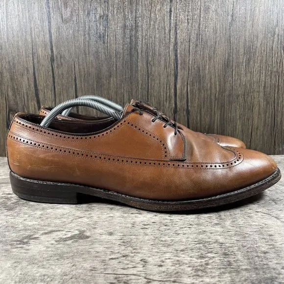 Allen Edmonds Richmond Walnut Brown Wingtip Longwing Shoes Men’s Size 12 D