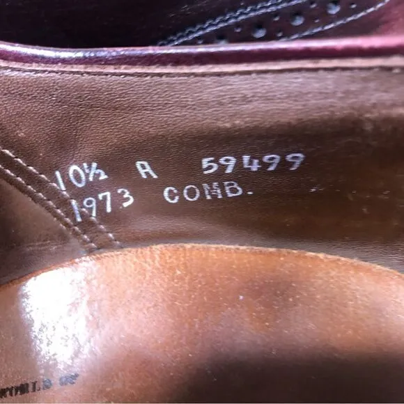 Allen Edmonds  Wingtip Oxford Shoes Men’s Size 10.5 A