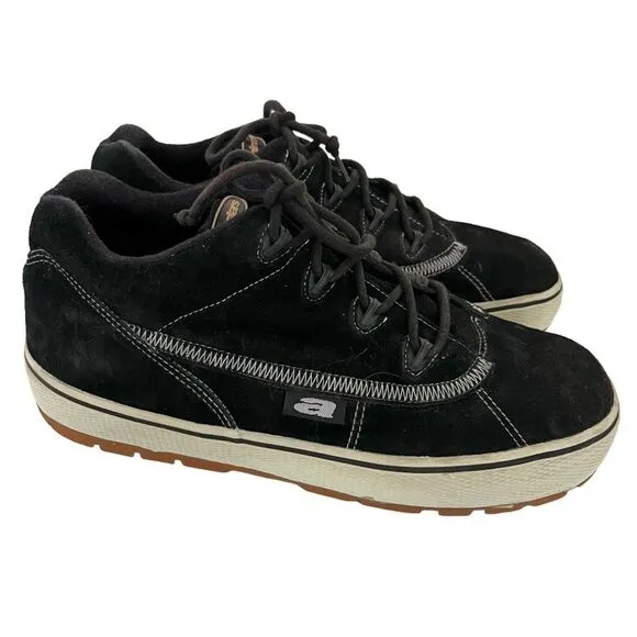ALPINESTARS Black Suede Shoes White Rubber Lace Up Riding Mens Size 11.5