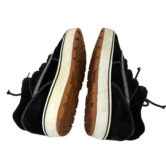 ALPINESTARS Black Suede Shoes White Rubber Lace Up Riding Mens Size 11.5