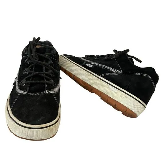 ALPINESTARS Black Suede Shoes White Rubber Lace Up Riding Mens Size 11.5