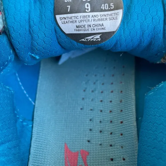 Altra Teal and Gray Trail Shoes